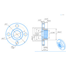 Флянець ДУ 32 мм з внутрішньою різьбою 1.1/2 NPT FLANGE32MM-112FNPT