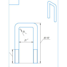 Стремянка М8 H-70 W-25 H70W25