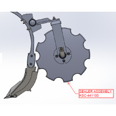 Загортач з дисками 18 в зборі Notched blades KSC-441100