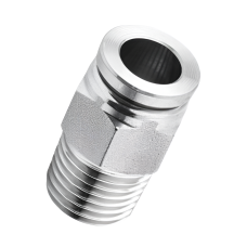 Фітінг Push Lock 8 mm Tube O.D. x 1/4 MNPT, н.ж сталь, VITON ущільнення, рухомий SPC08-N02